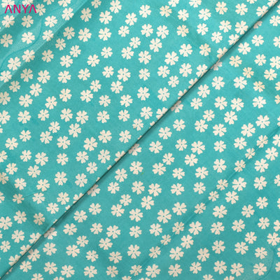 Rexona Kanchi Discharge Printed Silk Fabric with Flower Design