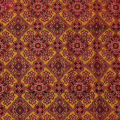 Red Patan Patola Silk Fabric