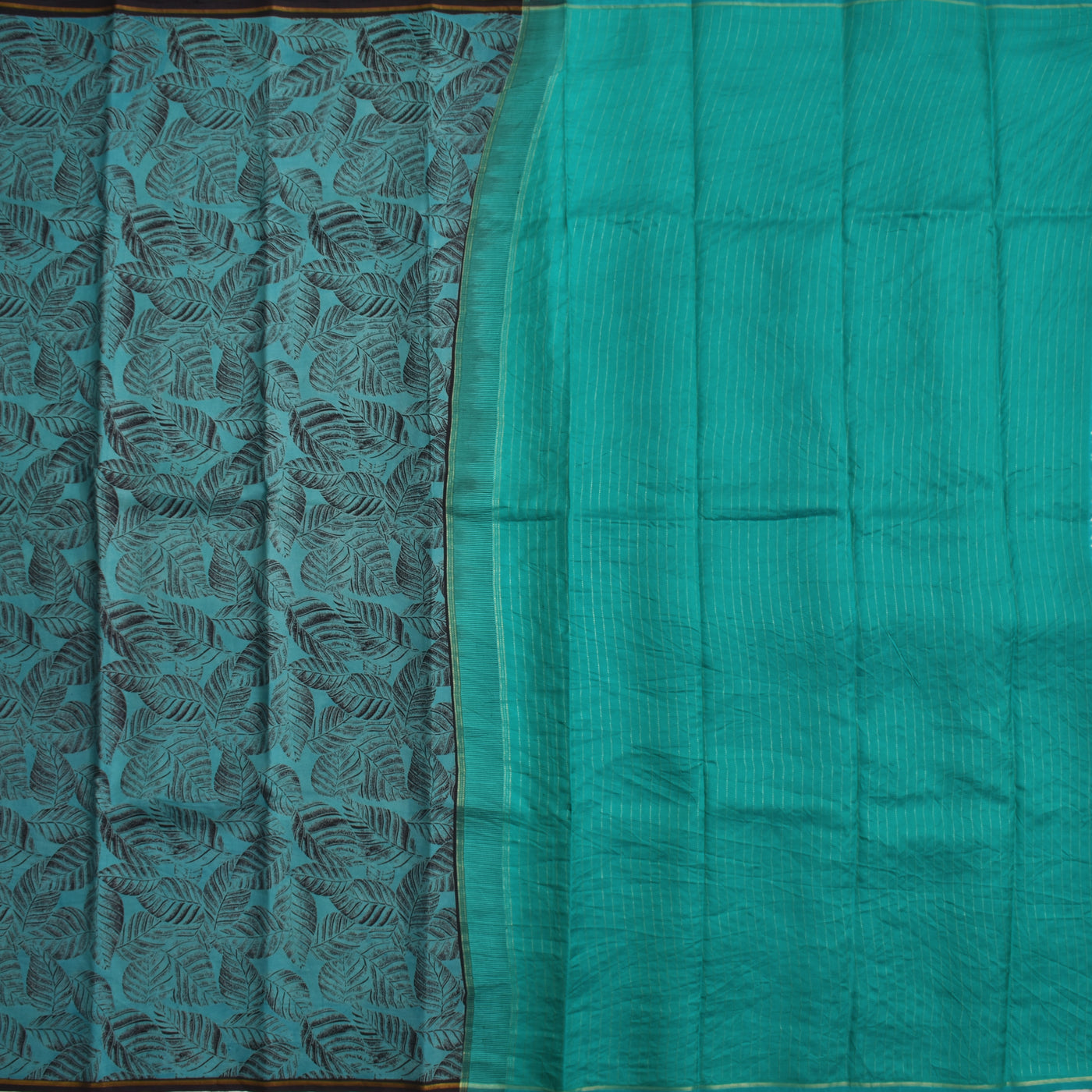 Rexona Printed Kanchi Silk Saree with Leaf Printed Design