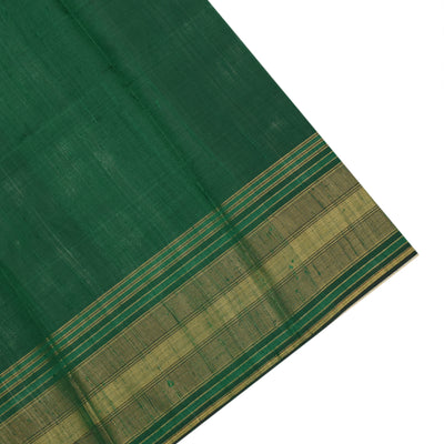 Navy Blue Raw Silk Saree with Dots Zari Butta Design