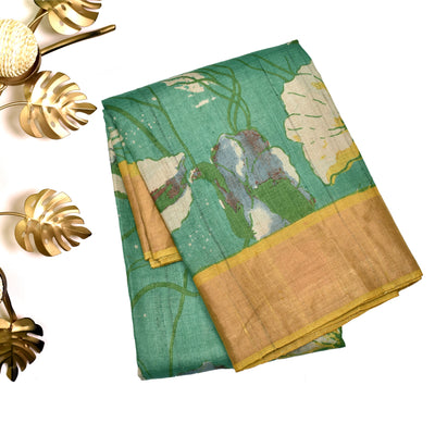 Rexona Tussar Silk Saree with Floral Printed Design