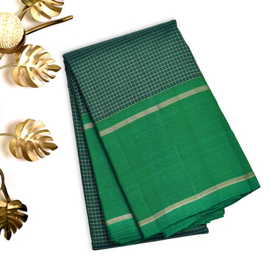 Alli Green Kanchipuram Silk Saree with Zari Kattam Design