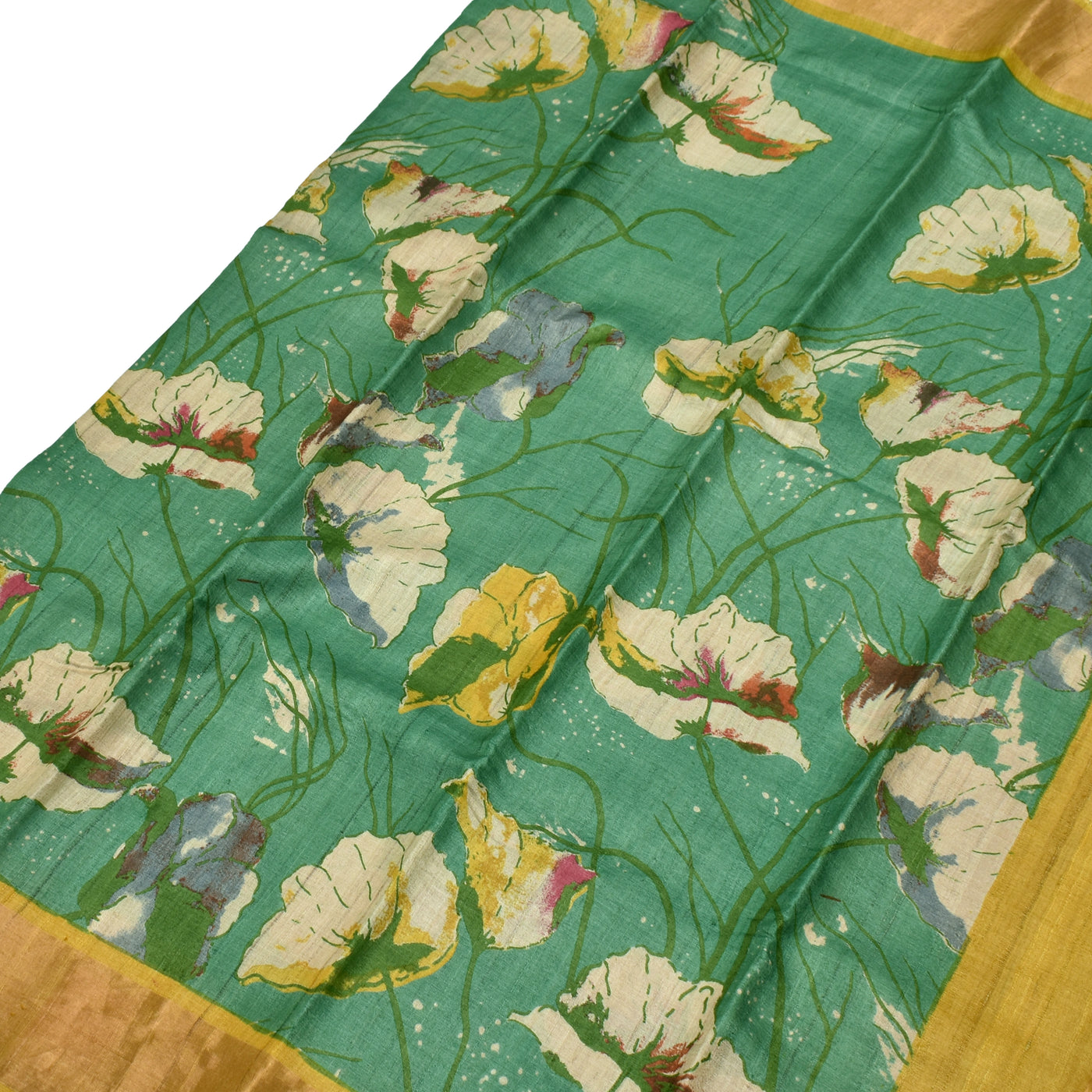 Rexona Tussar Silk Saree with Floral Printed Design