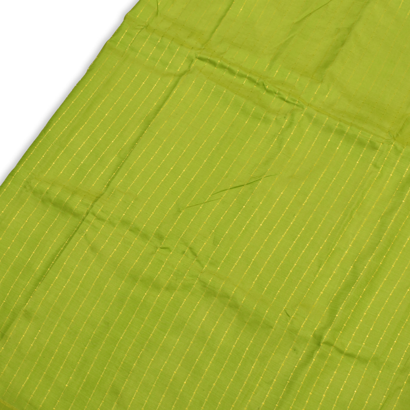 Samagha Green Printed Kanchi Silk Saree with Dots and Stripes Design