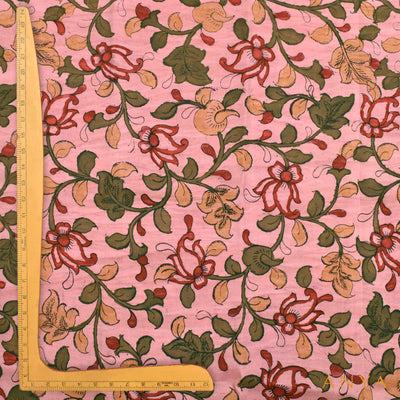 Pink Pen Kalamkari Fabric