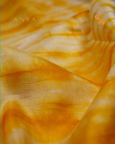 Oil Mustard Shibori Kanchi Silk Saree