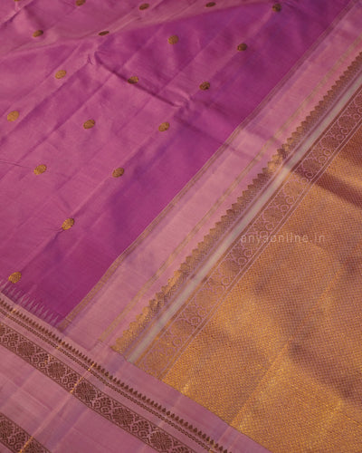 Lavender Kanchi Classic Saree with Zari Butta Design