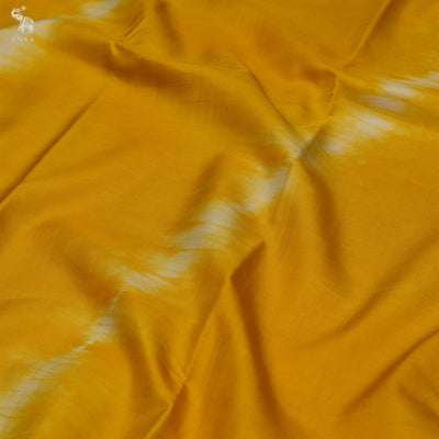 Mustard Batik Kanchi Silk Saree