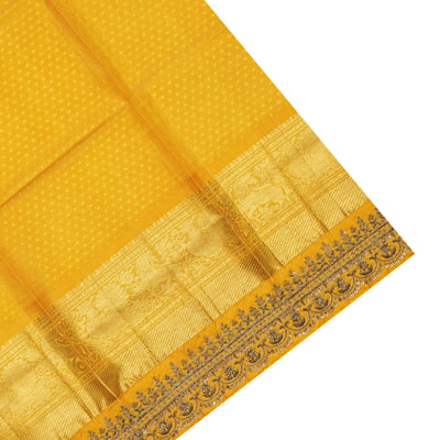 Lilac Kanchi Silk Saree with Creeper Design