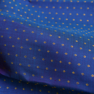 Anandha Blue Kanchi Silk Fabric with Lakshadeepam Design