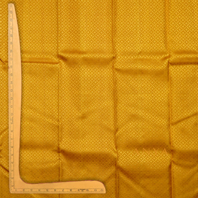 Mustard Kanchi Silk Fabric with Jacquard Design