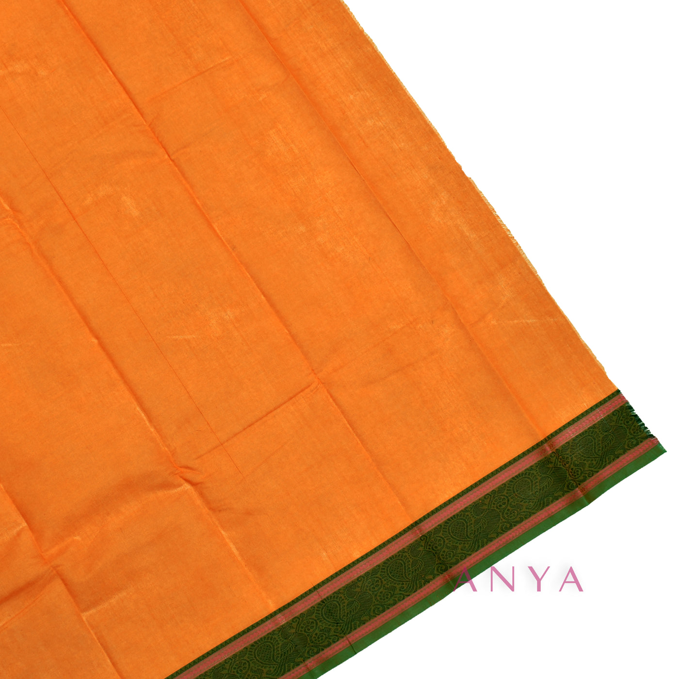 Mustard Kanchi Cotton Saree with Thread Kattam Design