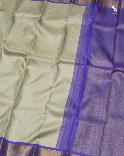 Off White Kanchi Classic Saree with Small Zari Kattam Design