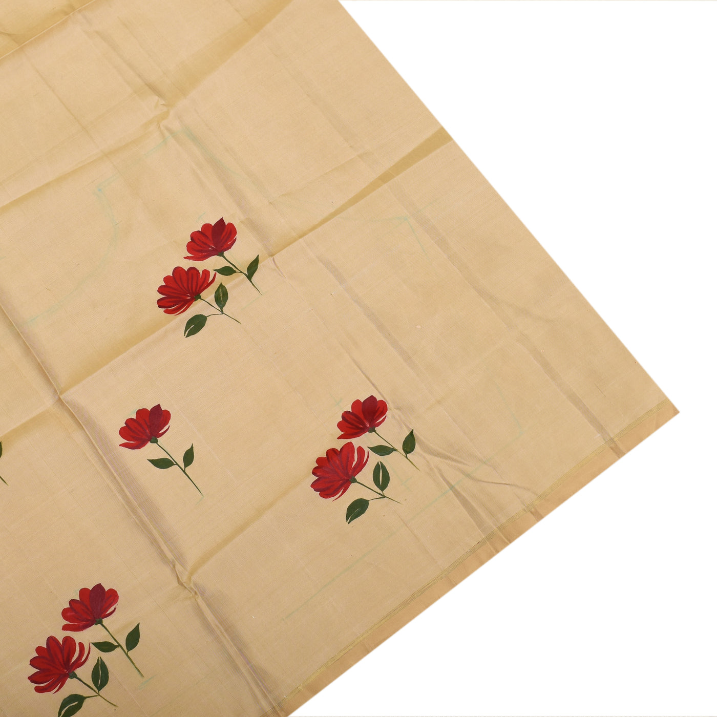 Black Arakku Hand Painted Kanchi Silk Saree with Zari Lines Design