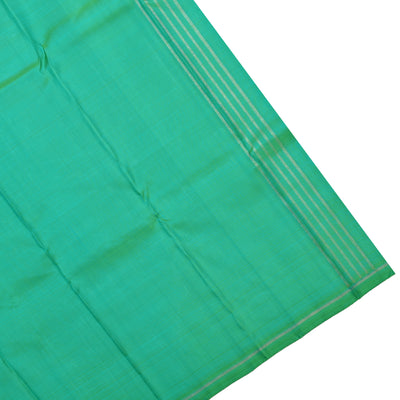 MS Blue Kanchipuram Silk Saree with Box Zari Design