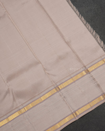 Milagai Orange Kanchi Classic Saree with Annam Butta Design