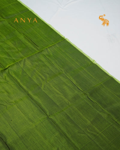 Red Zari Checks Tussar Silk Saree with Chutney Green Kanchi Silk Getti Self Pallu