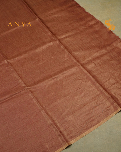 Arakku Red Tussar Silk Saree with Stripes Design