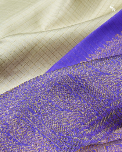 Off White Kanchi Classic Saree with Small Zari Kattam Design
