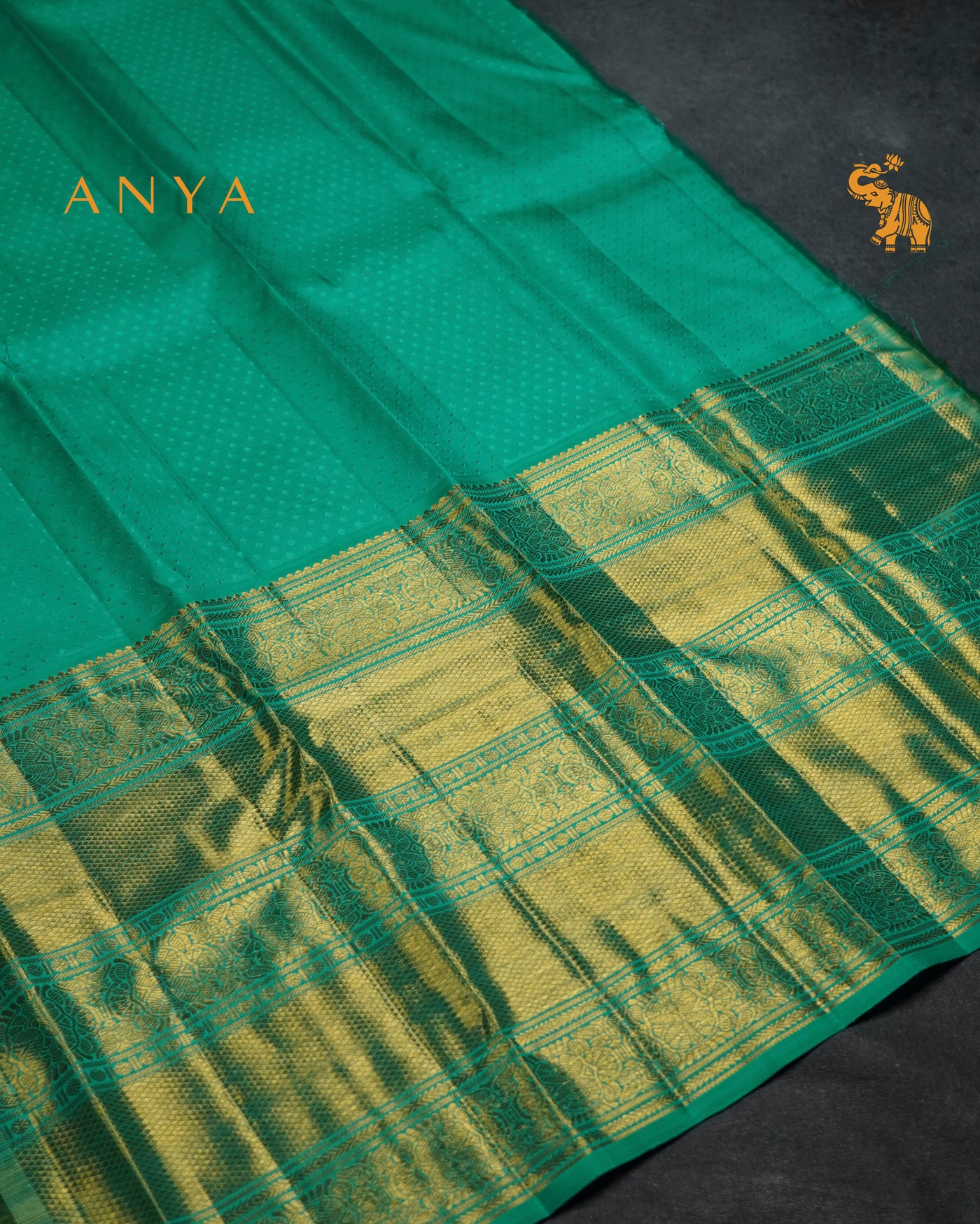 Off White Kanchipuram Silk Saree with Zari Kattam Design