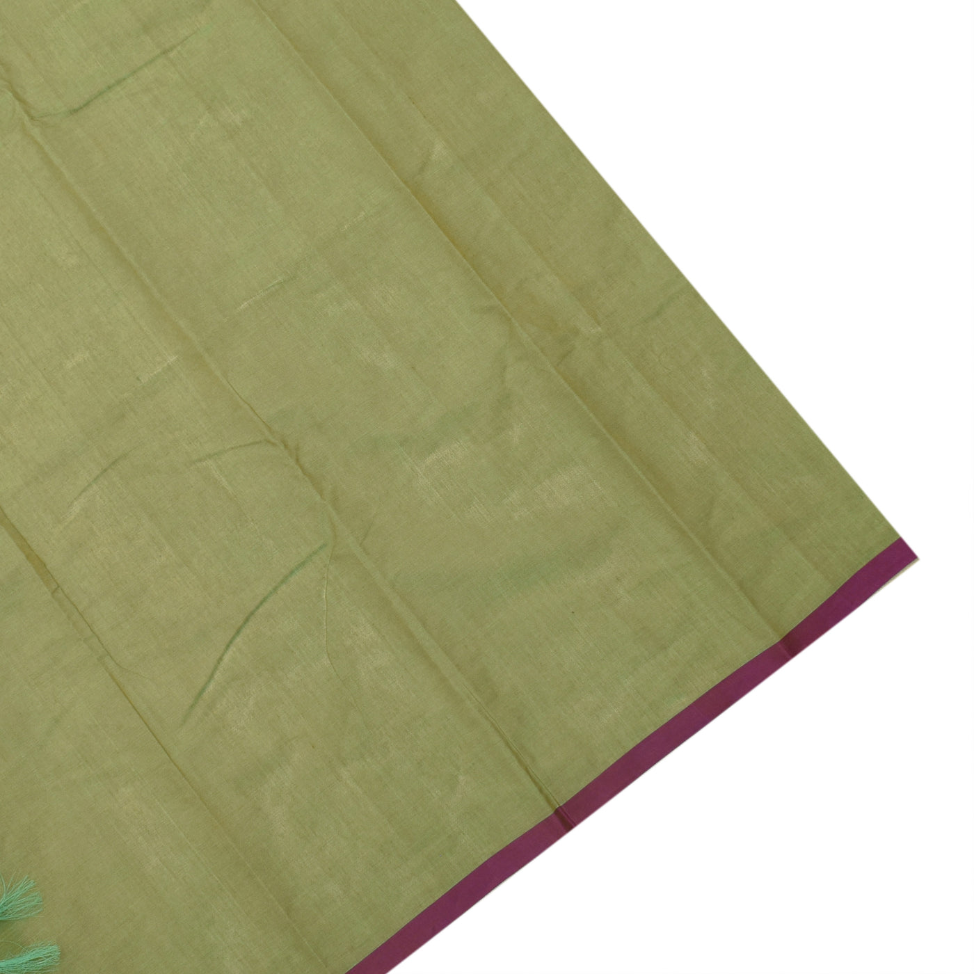 Apple Green Kanchi Cotton Saree with Vertical Stripes Design
