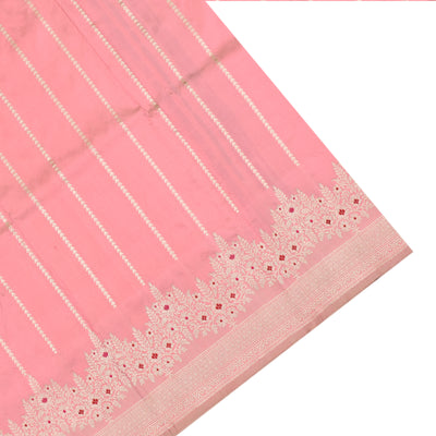 Pink Banarasi Silk Saree with Getty Self Pallu