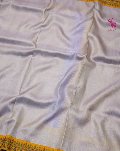 Lilac Kanchi Silk Saree with Creeper Design