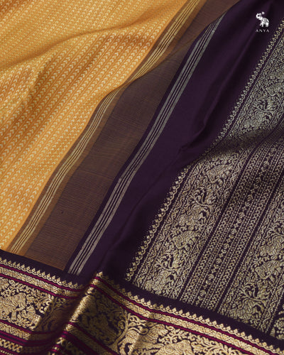 Chickoo Kanchi Classic Saree with Kathir Lines Design