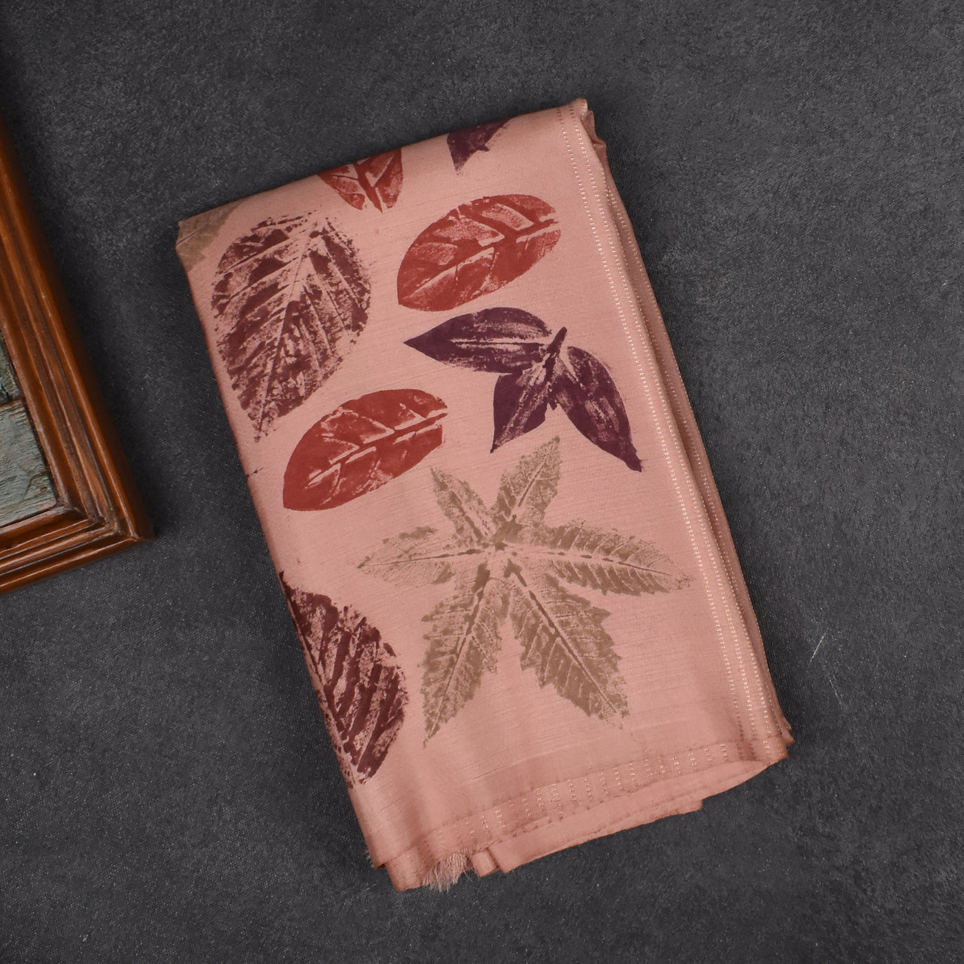 Onion Pink Eco Print Kanchi Silk Saree