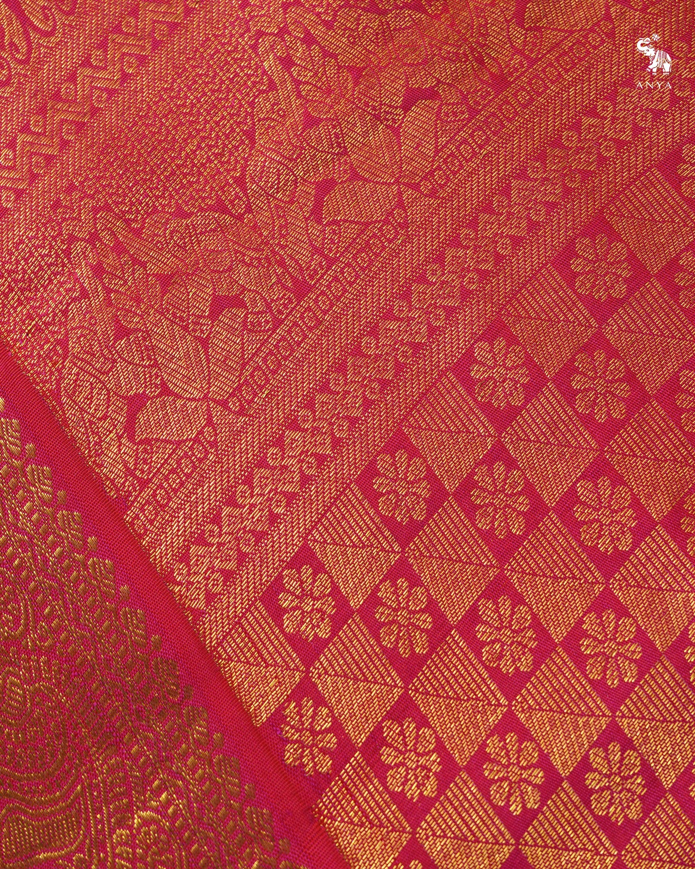 Violet Kanchi Bandhini Silk Saree