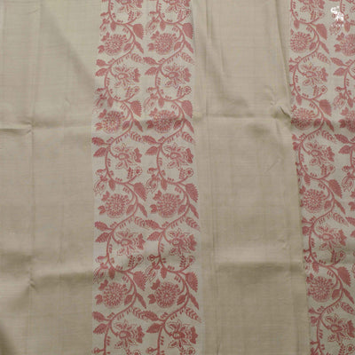 Beige Printed Kanchi Silk Saree
