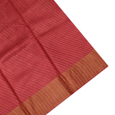 Peach Tussar Silk Saree with Floral Print Design