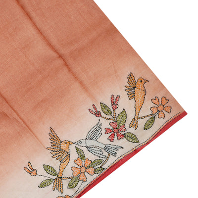 Multi Color Tussar Silk Saree with Birds Design