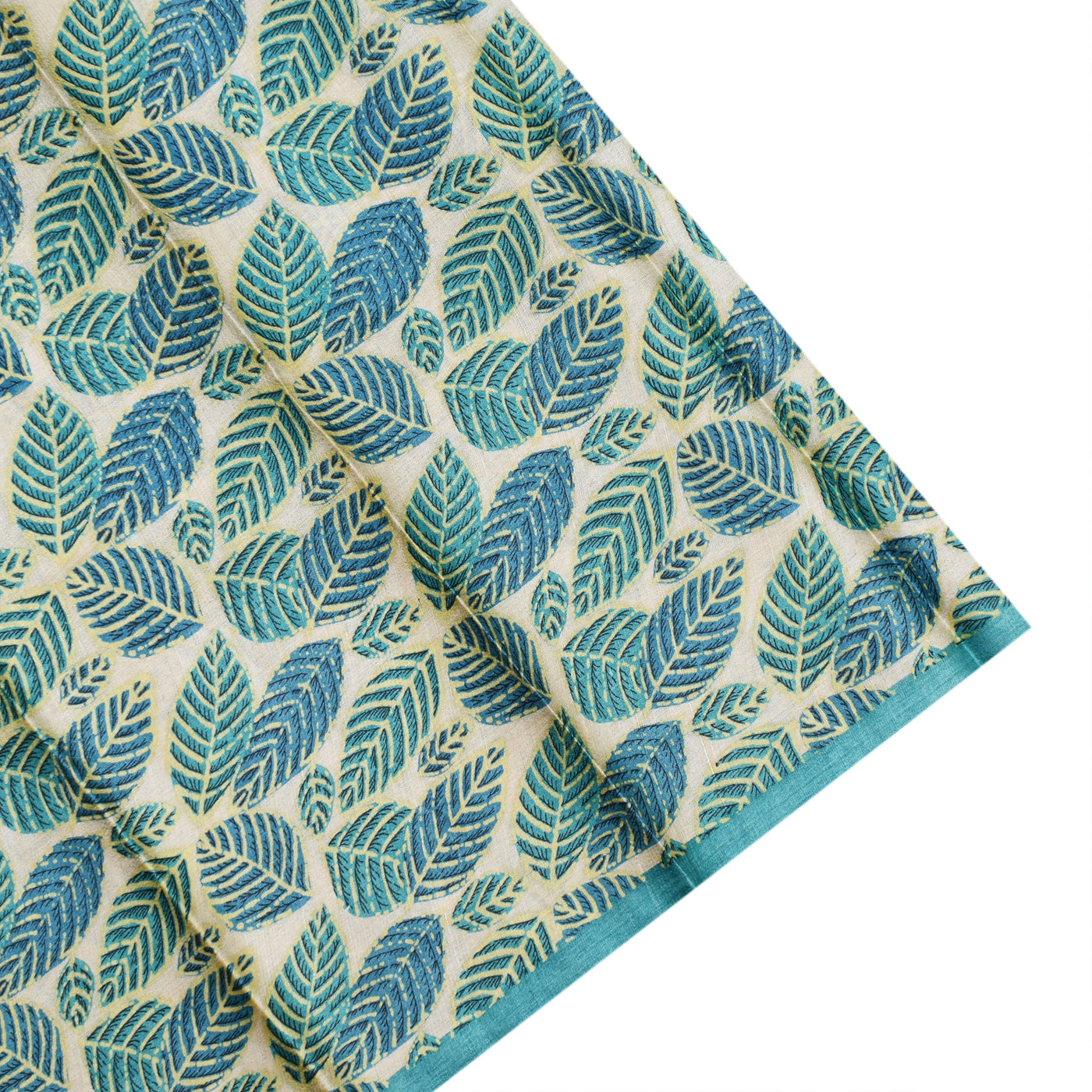 Blue Tussar Silk Saree