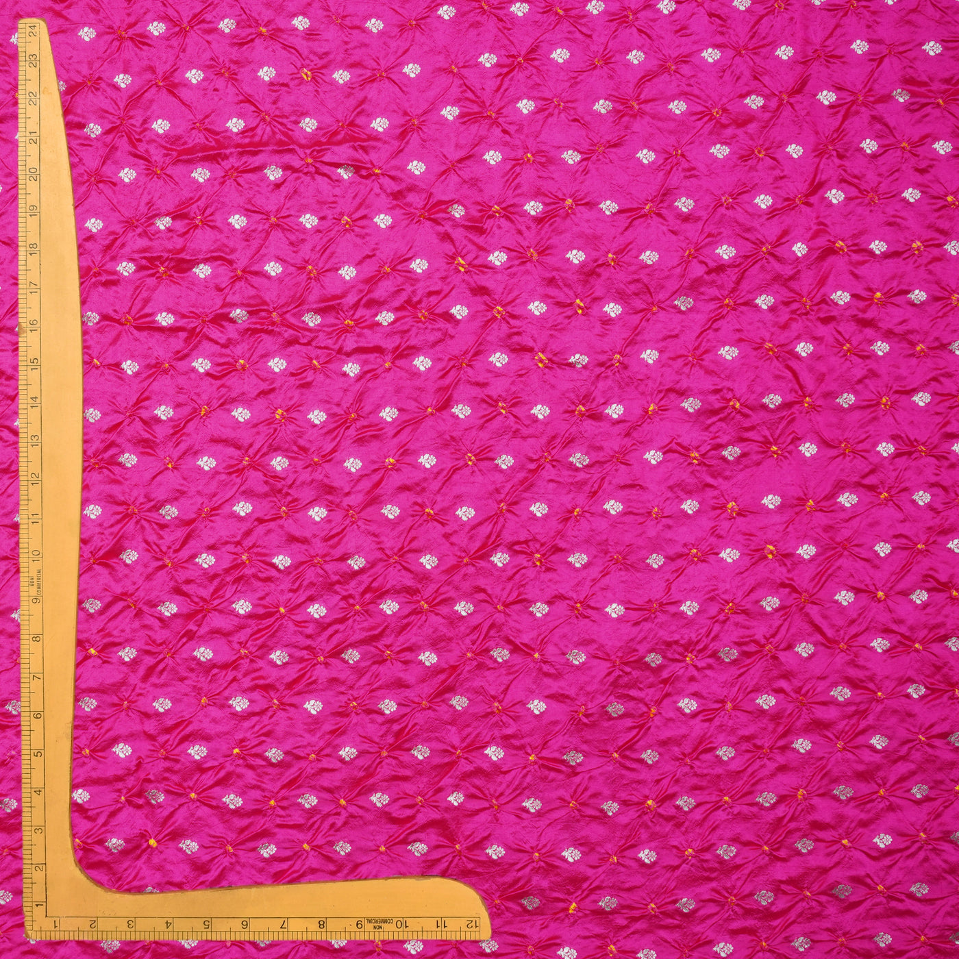 Pink Bhandhini Silk Fabric