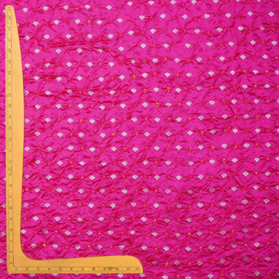 Pink Bhandhini Silk Fabric