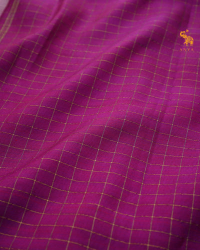 Onion Pink Pen Kalamkari Kanchi Silk Saree