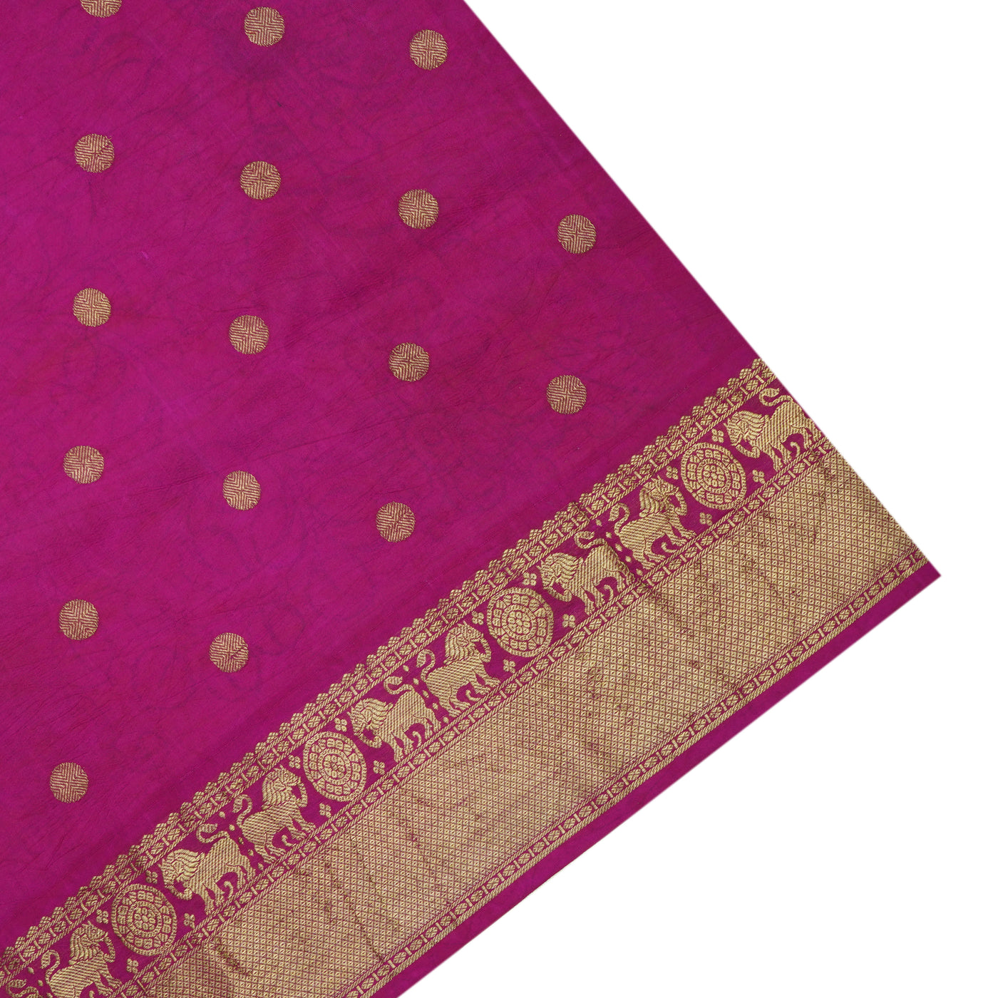 Grey Pen Kalamkari Kanchi Silk Saree with Creeper Design