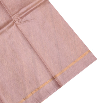 Lavender Tussar Silk Saree with Thread Checks Design