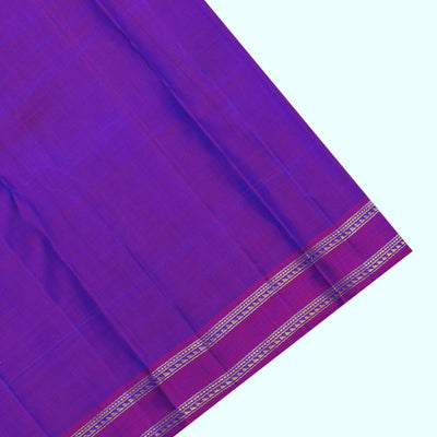 Peacock Blue Kanchi Classic Saree with Zari Butta Design