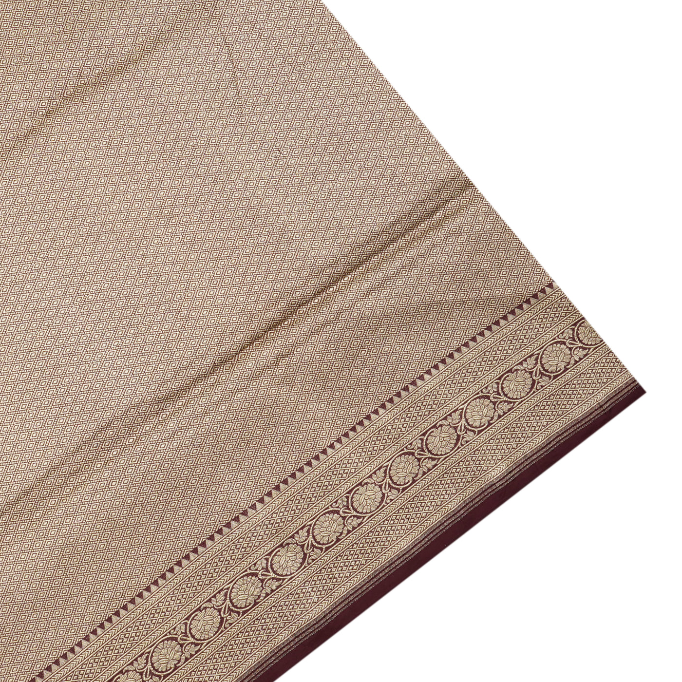 V Pakku Banarasi Silk Saree with Small Zari Butta Design