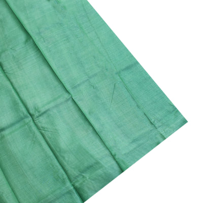 Mustard Tussar Silk Saree with Floral Printed Design