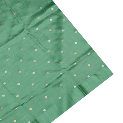 Pastel Green Banarasi Silk Saree with Zari Butta Design