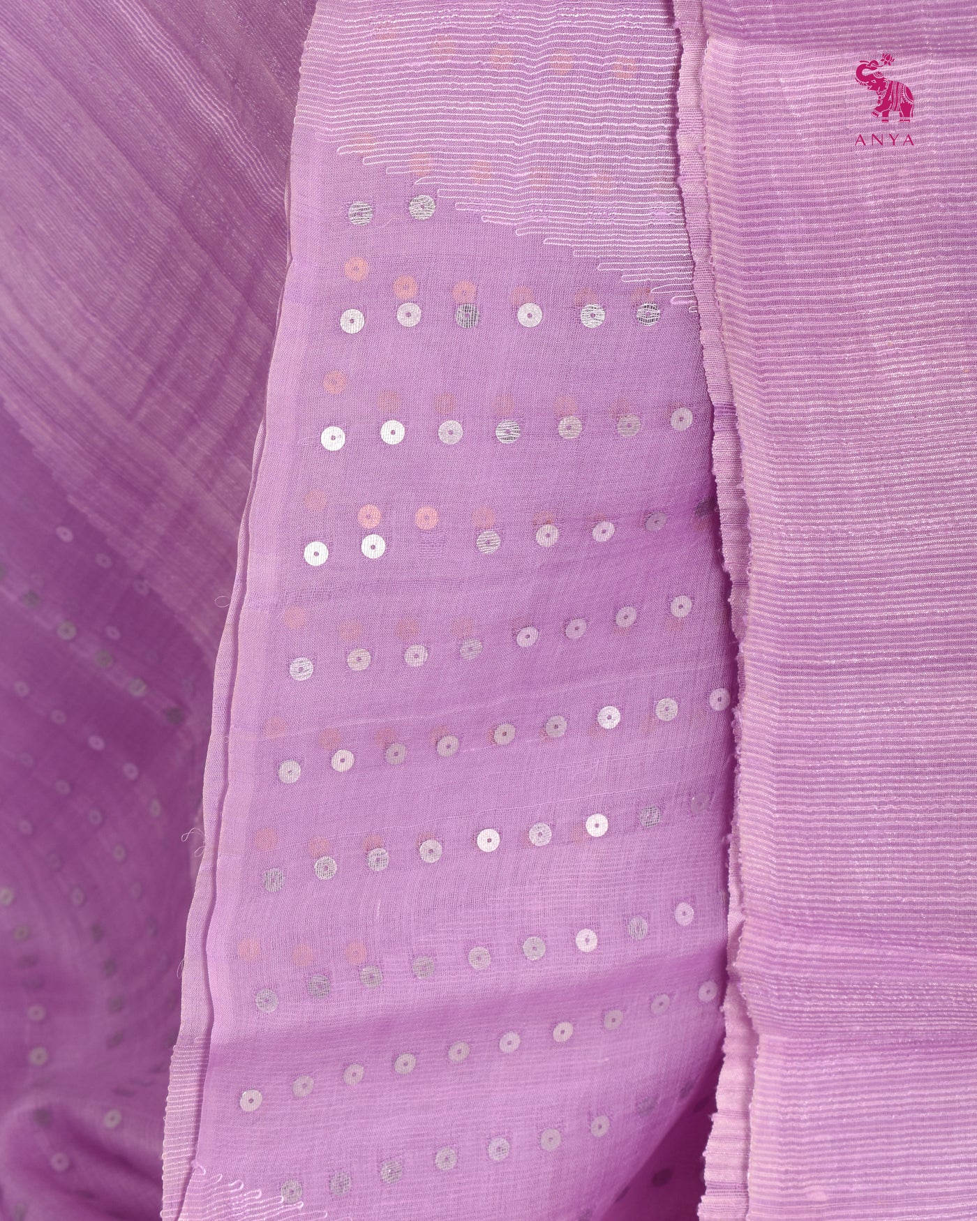 Lavender Bailu Sequins Saree