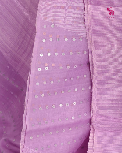 Lavender Bailu Sequins Saree