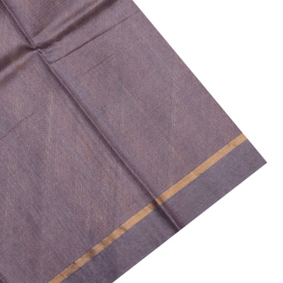 Violet Tussar Silk Saree with Thread Checks Design
