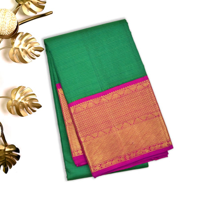 Alli Green Kanchipuram Silk Saree with Vairaoosi Design