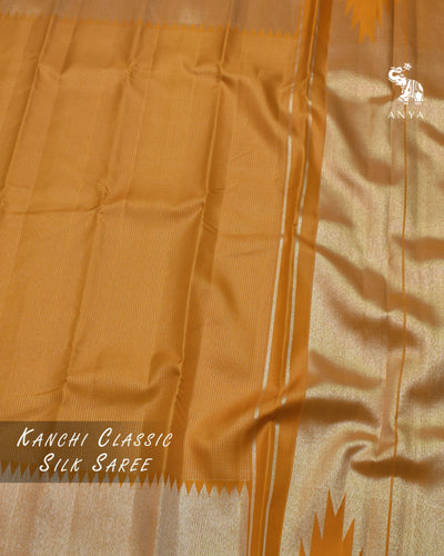 Mustard Kanchi Classic Saree with Vairaoosi Checks Design