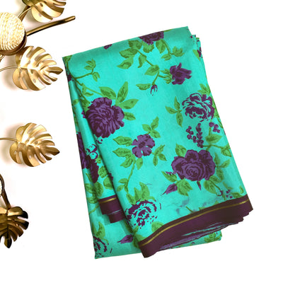 Rexona Printed Kanchi Silk Saree with Floral Printed Design