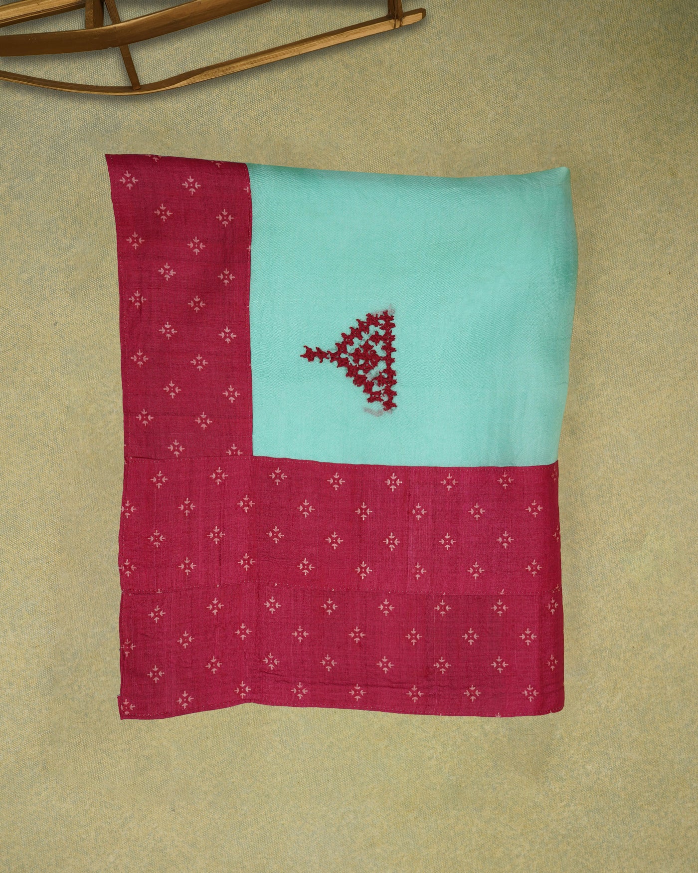 Rexona Organza Saree with Rani Arakku Kutch Work Design